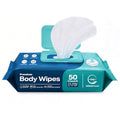 Toallitas Húmedas para Adultos - Toallitas XL 8 x 12 (50 piezas) | Toallitas de Baño Sin Enjuague - Paños Desechables con Aloe Vera y Vitamina E - - imagen 1