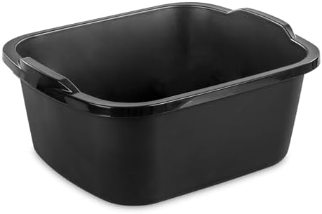 Tina de plástico multiusos de 18 Qt para cocina y fregadero, color negro - imagen 2