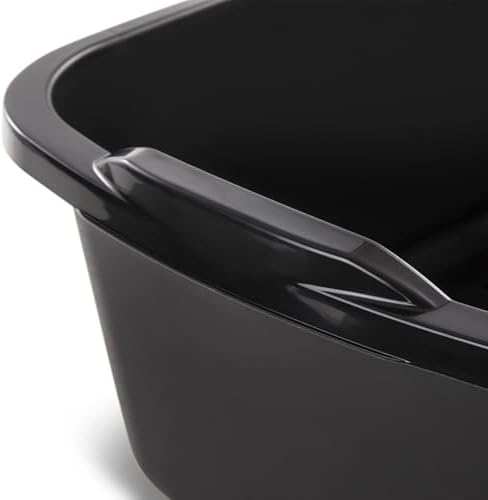 Tina de plástico multiusos de 18 Qt para cocina y fregadero, color negro - imagen 7