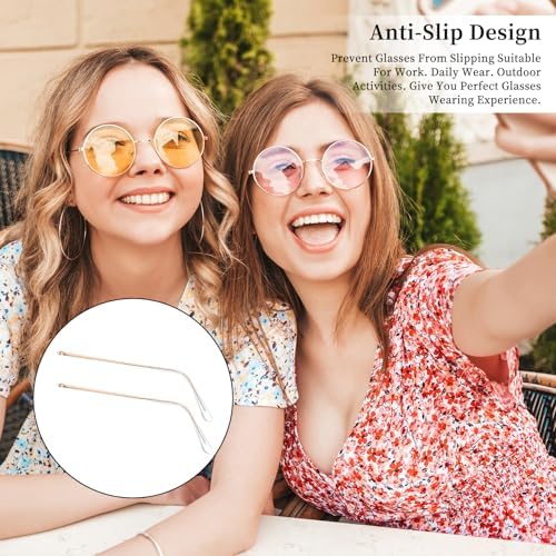 Repuesto de Patas de Gafas de Metal Dorado con Puntas Transparentes - Pierna delgada para Reparación de Lentes y Gafas de Sol - imagen 4