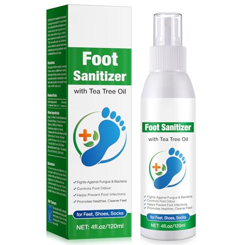 Spray para Pies de Aceite de Árbol de Té, Spray Refrescante Transparente 120ML, Natural y Efectivo - imagen 1