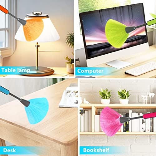 Paquete de 4 Plumillas de Microfibra de 10 Pulgadas, Plumero para Limpiar Teclados, Pantallas de Computadora, Libros y Más - imagen 6