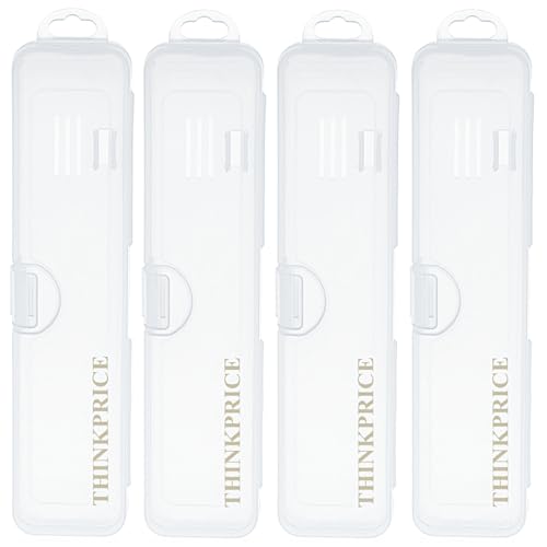 Paquete de 4 Raspadores de Lengua con Estuche de Viaje para Limpiador de Lengua, Cepillo de Dientes y Pasta Dental - imagen 1