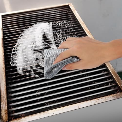 Paquete de 12 Trapos de Alambre Multifuncionales sin Rayones para Lavado de Platos, Esponjas y Paños de Limpieza de Cocina - imagen 4