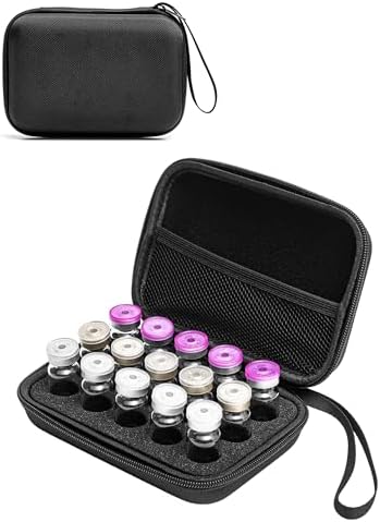 Organizador de Almacenamiento para Insulina, Funda Dura para Refrigerador, Soporte para Viales de 10ml U-100, Negro (15 Compartimentos) - imagen 1
