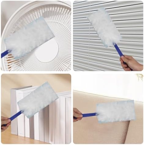 20 Piezas de Repuestos para Swiffer Duster, Trapeador Pesado con Mango, Repuestos de Microfibra para Limpiar Persianas, Muebles y Ventiladores - imagen 7