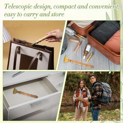 Rascador de Espalda Extensible de Bambú, Rascador Telescópico Portátil para Hombres y Mujeres - imagen 6