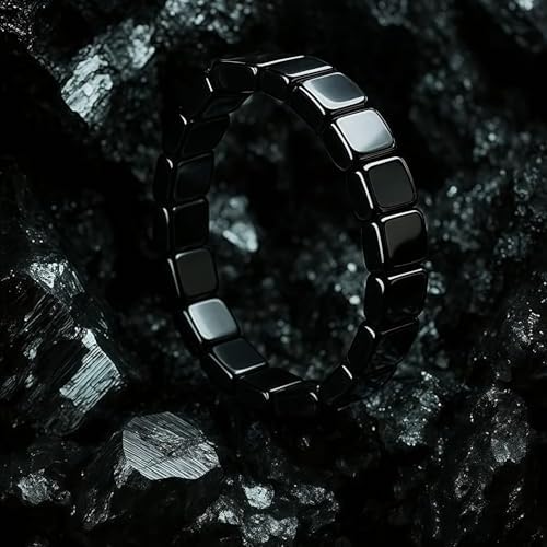 Pulsera de Hematita INROAN para Hombres, Beads de Hematita Natural, Pulsera Elástica Terapéutica, Regalo Motivacional para Confianza y Fuerza - imagen 4