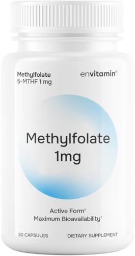 Suplemento de 5-MTHF - Methylfolato (B9 Activo) - 30 Cápsulas - 5-MTHF 1mg - Envitamin - imagen 1