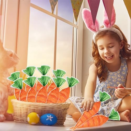 Bolsas de Regalo Totelux para Pascua, 50PCS Bolsas Claras con Diseño de Zanahoria para Galletas, Dulces y Suministros de Fiesta - imagen 7