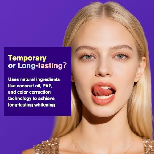 Tiras Blanqueadoras de Dientes Moradas - Fórmula Mejorada sin Residuos - Kit Blanqueador Seguro para Esmalte y Baja Sensibilidad - Tecnología de - imagen 5