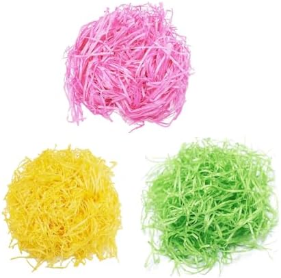 Paja de Pascua SZFYY, Relleno de Papel Reciclable, Stuffers para Cestas de Pascua, Papel Triturado para Propuestas de Dama de Honor (50g en PINK, - imagen 1