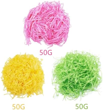 Paja de Pascua SZFYY, Relleno de Papel Reciclable, Stuffers para Cestas de Pascua, Papel Triturado para Propuestas de Dama de Honor (50g en PINK, - imagen 2