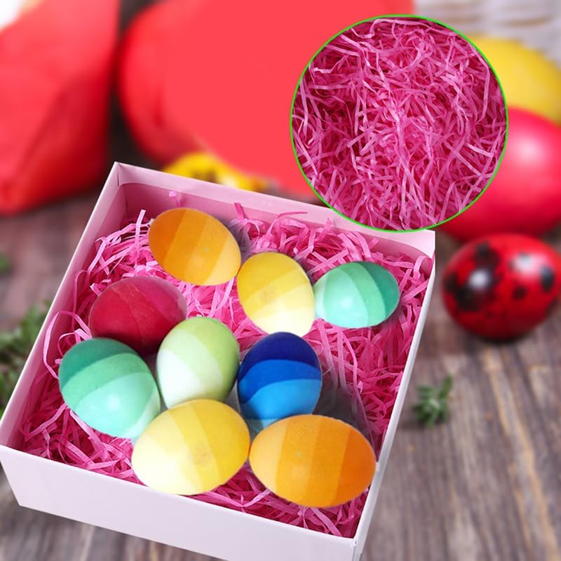 Paja de Pascua SZFYY, Relleno de Papel Reciclable, Stuffers para Cestas de Pascua, Papel Triturado para Propuestas de Dama de Honor (50g en PINK, - imagen 5