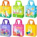Bolsas de Caza de Huevos de Pascua GOMANCHE con Asa, 6 Pzs de Tote Reutilizables para Niños, Regalos de Intercambio para Fiestas de Primavera - imagen 1
