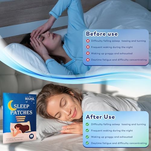 Parche para Dormir BULPOL para Adultos, 60 Piezas, Parches Mejorados para Sueño Profundo, Ingredientes Naturales, Confort Nocturno Duradero para - imagen 2