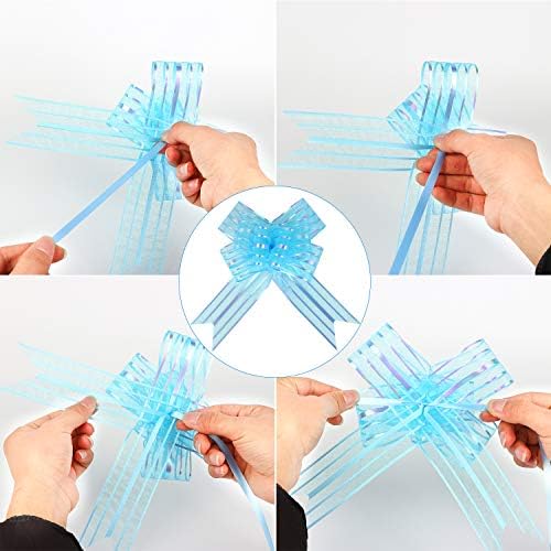 Kolewo4ever Paquete de 10 Bolsas de Regalo Celofán Jumbo de 32 x 22 Pulgadas para Pascua con 10 Lazos de Tirar - imagen 4