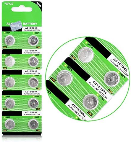 Baterías de botón Cotchear 10 piezas AG10 LR1130 1.5V para reloj, juguetes y control remoto - Baterías 389 SR54 189 SR1130 LR54 - imagen 1