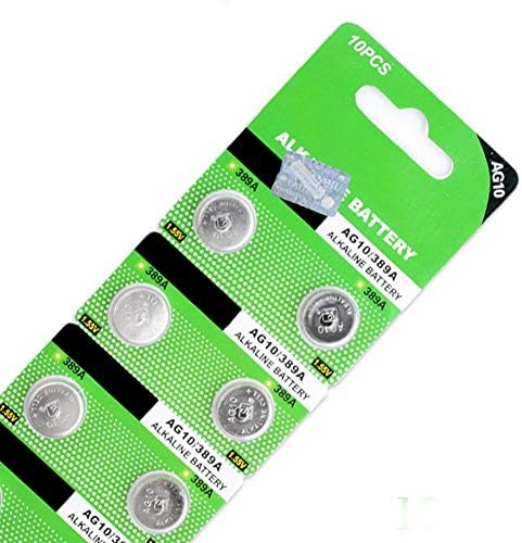 Baterías de botón Cotchear 10 piezas AG10 LR1130 1.5V para reloj, juguetes y control remoto - Baterías 389 SR54 189 SR1130 LR54 - imagen 5