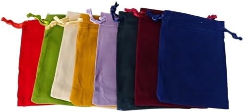 Bolsa de Dados Pequeña Hbrjtds 8 Piezas 3x4 Pulgadas, Bolsa de Tela con Cierre para Almacenamiento de Dados RPG, Regalos para Joyas, Fichas y - imagen 1