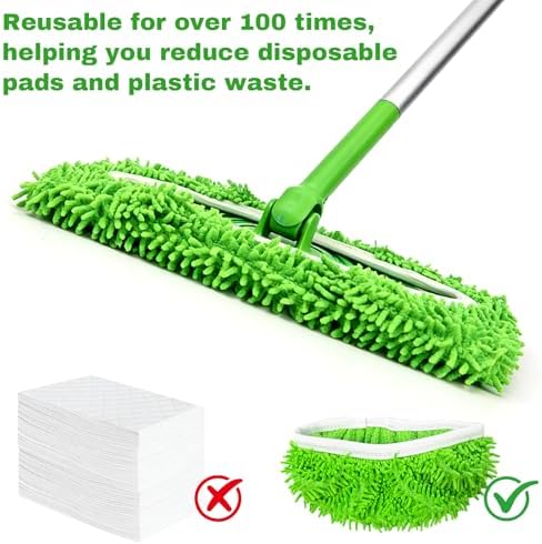 Packs de 8 Almohadillas de Microfibra Reutilizables Septo, Reemplazos Compatibles con Mopa, Recargas y Paños Lavables para Limpiar Pisos de Madera - imagen 3
