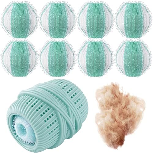 Set de 8 Piezas de Removedor de Pelo de Mascota y Pelotas para Lavado, Reutilizables para Ropa, Capturador de Pelusa en Lavadora, Ideal para Ropa y - imagen 1