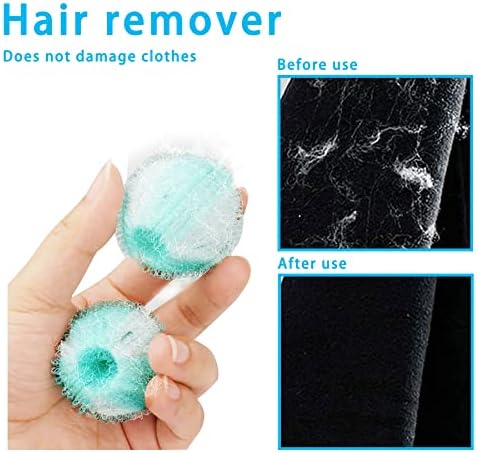 Set de 8 Piezas de Removedor de Pelo de Mascota y Pelotas para Lavado, Reutilizables para Ropa, Capturador de Pelusa en Lavadora, Ideal para Ropa y - imagen 4