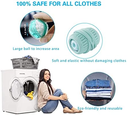 Set de 8 Piezas de Removedor de Pelo de Mascota y Pelotas para Lavado, Reutilizables para Ropa, Capturador de Pelusa en Lavadora, Ideal para Ropa y - imagen 6