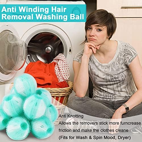 Set de 8 Piezas de Removedor de Pelo de Mascota y Pelotas para Lavado, Reutilizables para Ropa, Capturador de Pelusa en Lavadora, Ideal para Ropa y - imagen 7