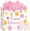 Bolsa de Regalo de Jubilación MOORIIY para Mujeres, Papel de Regalo Boho con Margaritas y Tarjeta, Suministros para Fiesta de Despedida y Decoraciones - imagen 1