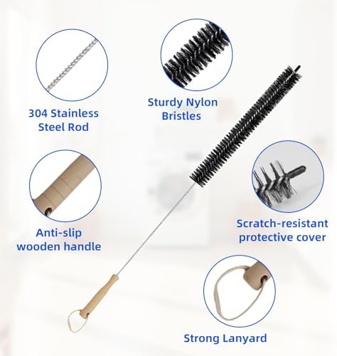 Kit de Limpieza para Ventilación de Secadora Drepoufly de 5 Piezas - Cepillo Flexible para Trampa de Pelusa y Prevención de Incendios - imagen 3
