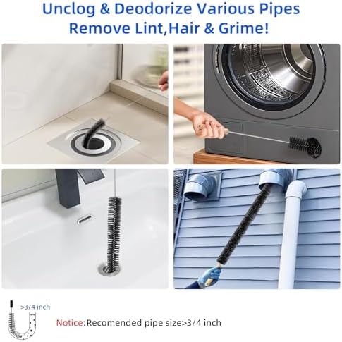 Kit de Limpieza para Ventilación de Secadora Drepoufly de 5 Piezas - Cepillo Flexible para Trampa de Pelusa y Prevención de Incendios - imagen 6