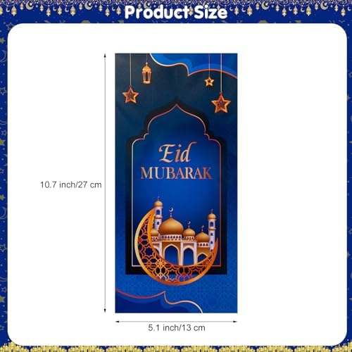100 Piezas de Bolsas de Regalo para Ramadan - Bolsas de Celofán Eid Mubarak, 4 Estilos de Bolsas de Dulces con Cierres Dorados para Fiesta Islámica - imagen 3