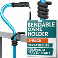 Soporte Flexible para Bastón Vive - Paquete de 4 - Soporte para Mesa, Gancho de Fijación para Andador, Scooter de Movilidad y Silla de Ruedas - - imagen 1