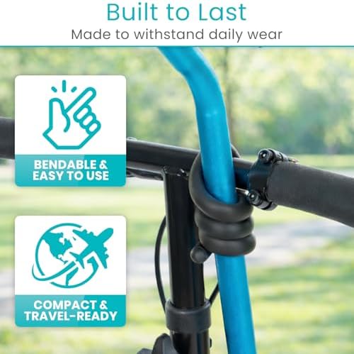 Soporte Flexible para Bastón Vive - Paquete de 4 - Soporte para Mesa, Gancho de Fijación para Andador, Scooter de Movilidad y Silla de Ruedas - - imagen 5