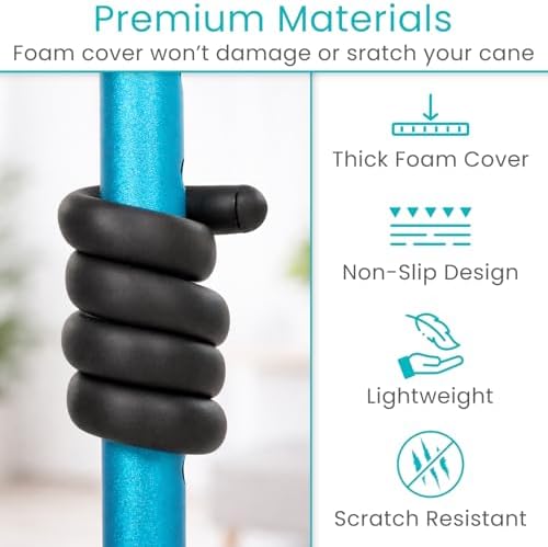Soporte Flexible para Bastón Vive - Paquete de 4 - Soporte para Mesa, Gancho de Fijación para Andador, Scooter de Movilidad y Silla de Ruedas - - imagen 6