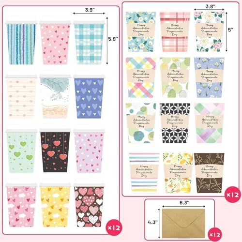 Fancy Land 12 Piezas Tarjeteros de Regalo para el Día del Asistente Administrativo - Regalos para Compañeros de Oficina y Secretarias - imagen 2