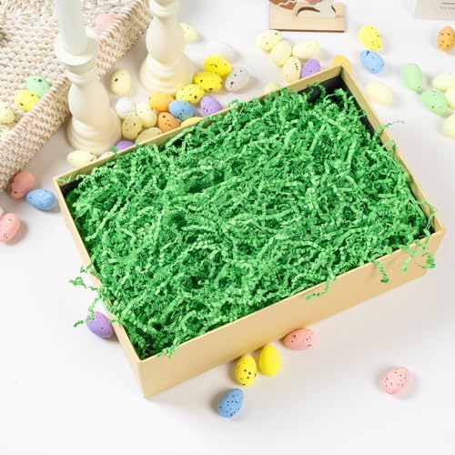 CIPOWM Relleno de Papel Rizado Verde de 16oz para Pascua, Césped de Papel para Regalos, Manualidades y Suministros de Fiesta - imagen 5