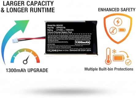 Batería Nzzz 1300mAh para Control Remoto Minn Kota iPilot Link BT, Reemplazo APP00176, 2390710 Ni-MH - imagen 5
