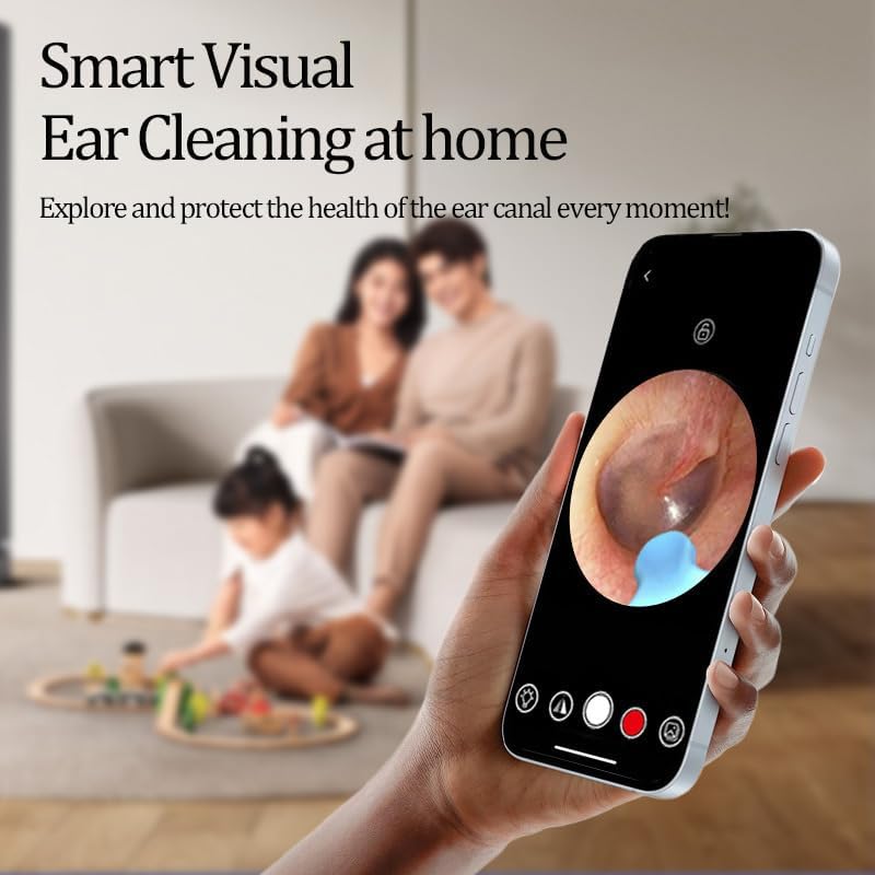 OKUBOX Limpiador de Oídos con Cámara 1080P, Herramienta Inteligente para Remoción de Cerumen con 6 Luces LED, 8 Piezas, Compatible con iOS y Android - imagen 6