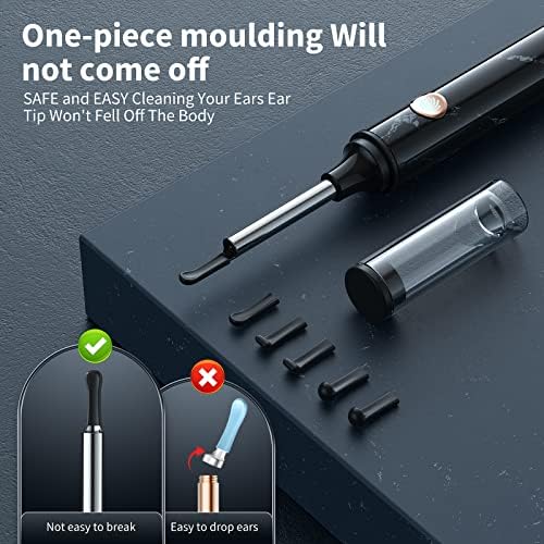 Kit de limpieza de oídos con cámara y luz, 7 piezas, otoscopio 1080P para iOS y Android, incluye 6 cucharas para extracción de cerumen - imagen 5