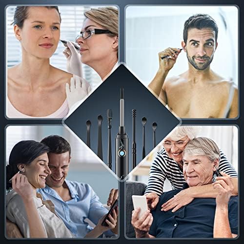 Kit de limpieza de oídos con cámara y luz, 7 piezas, otoscopio 1080P para iOS y Android, incluye 6 cucharas para extracción de cerumen - imagen 7