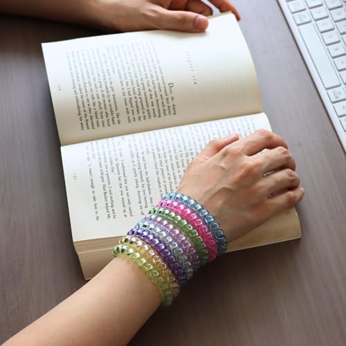 Pulseras Sensory Stretchy Sallurna para Niños y Niñas, Paquete de 8 Pulseras Fidget Elásticas para Autismo, TDAH o Necesidades Especiales - imagen 6