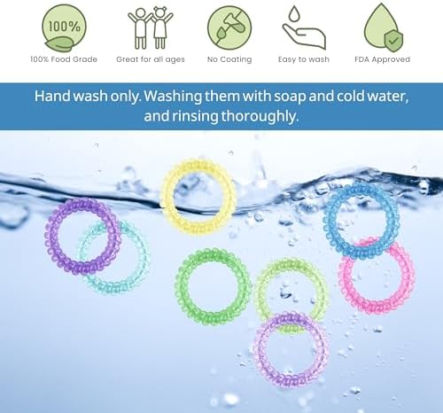 Pulseras Sensory Stretchy Sallurna para Niños y Niñas, Paquete de 8 Pulseras Fidget Elásticas para Autismo, TDAH o Necesidades Especiales - imagen 7