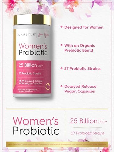 Probiotico Carlyle para Mujeres de 25 Mil Millones CFU | 27 Cepas | 30 Cápsulas de Liberación Retardada | Vegano, Sin OGM y Sin Gluten - imagen 4