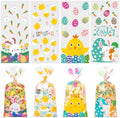 Bolsas de Celofán para Treats RICEDUO de Pascua, 100 Piezas, Bolsas Transparentes con Cierres, Sorpresas de Dulces para Fiestas de Primavera Infantil - imagen 1