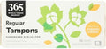 Tampones 365 de Whole Foods Market con aplicadores de cartón, absorción regular, hechos con algodón orgánico, sin fragancia, 16 piezas - imagen 1