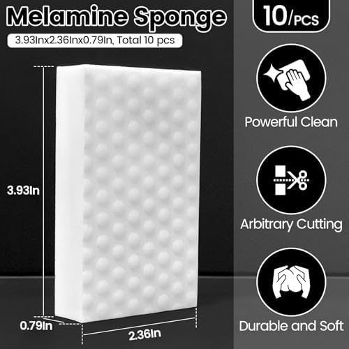 Esponjas Mágicas MOJOTORY, 2X Densidad, Paquete de 10, Limpiadores Multifuncionales para Cocina, Baño, Muebles, Fregaderos y Zapatos - imagen 2