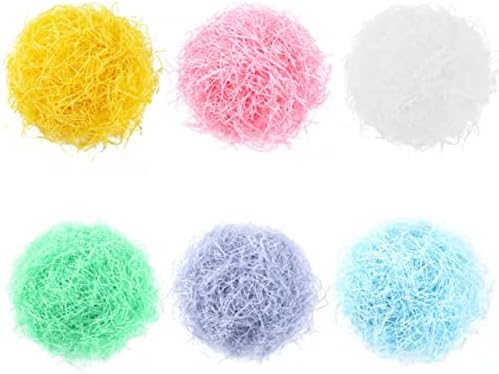 FUSHENMU Césped de Pascua Craft Papel de Raffia Desmenuzado para Relleno de Cesta de Pascua y Suministros de Empaque de Regalos - imagen 1