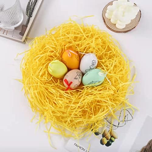 FUSHENMU Césped de Pascua Craft Papel de Raffia Desmenuzado para Relleno de Cesta de Pascua y Suministros de Empaque de Regalos - imagen 4